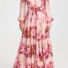 Floral Mid Sleeve Maxi Dress