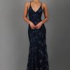 Sequin V-Neck Backless Maxi Dress