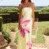 Floral Off Shoulder Backless Maxi Dress